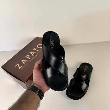 Cross Slipper Black