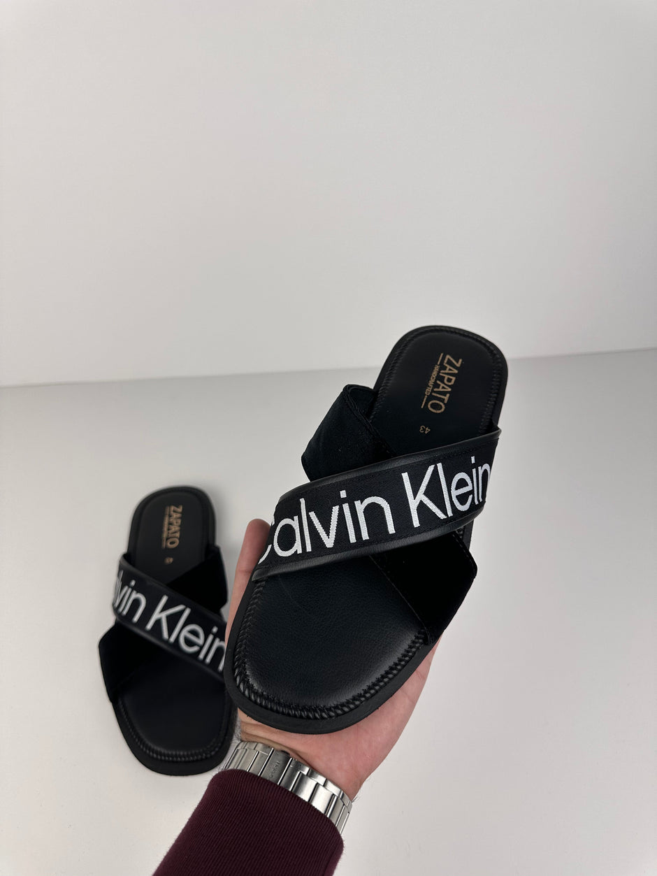 ELECTRIC SANDAL BLACK MIX NAVY CALFSKIN